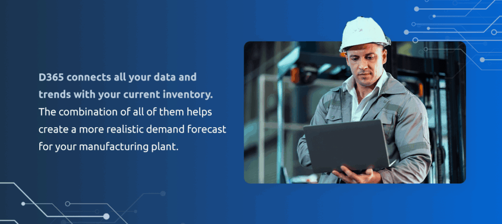 D365 connects all your data and trends with your current inventory